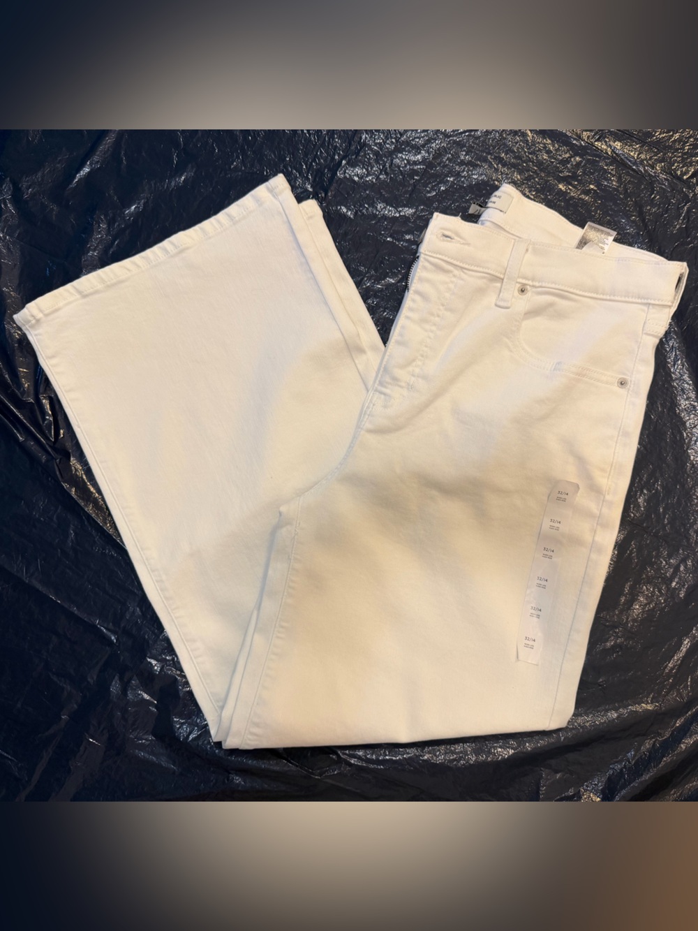Banana Republic White Wide-Leg high Rise Jeans
